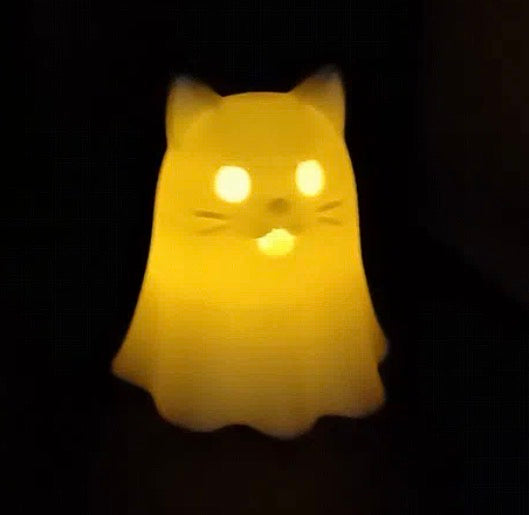 Kitty ghost tea light holder