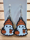 Pumpkin spice ghosting earrings